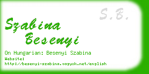 szabina besenyi business card